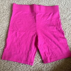 Pink comfy biker shorts